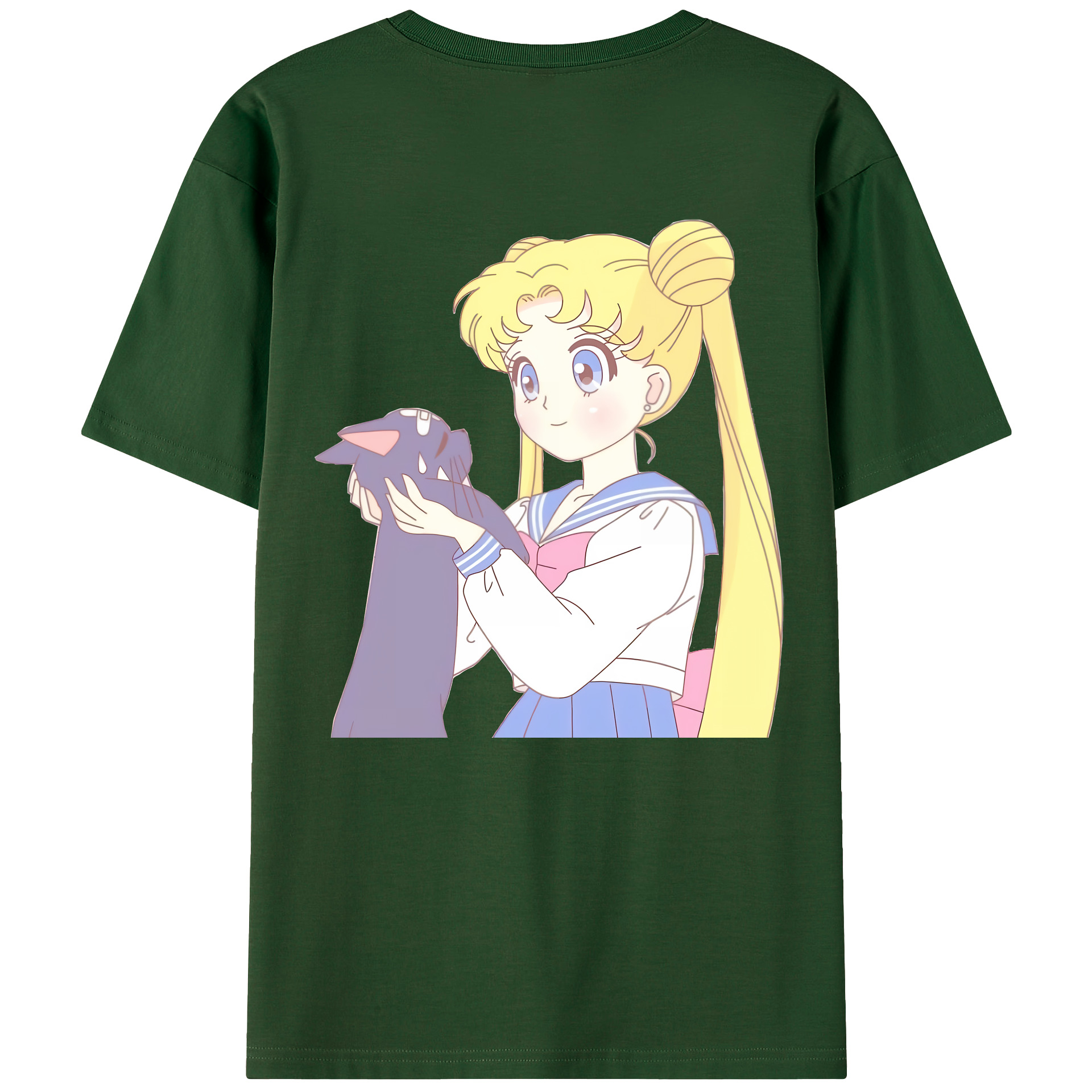 （画像用） 美少女戦士セーラームーン 愛野 美奈子 あいの みなこ Sailor Moon Aino Minako 綿100％半袖Tシャツ（背面プリント）
